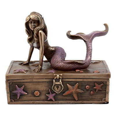 Boîte à bijoux en résine sirène Ariel