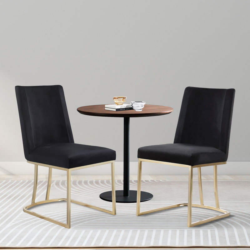 Chaise parsons en métal Tonilee, Noir