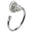 Caché ll large swing towel reeded ring left with 42 rivoli Swarovski Clear Crystals in Antique Brass-1593570939