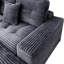 Ensemble de canapé modulaire Cloud, canapé modulaire de 105 po avec repose-pieds, mousse pure, velours en fausse fourrure de lapin, canapé de salon confortable-963140837