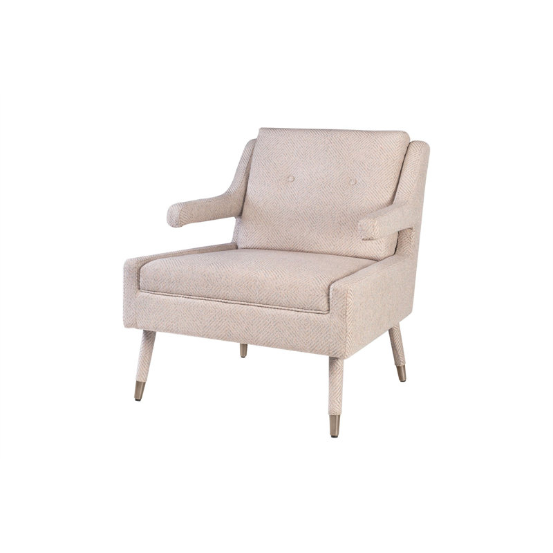 Méridienne capitonnée de 30 po de largeur, Tissu beige