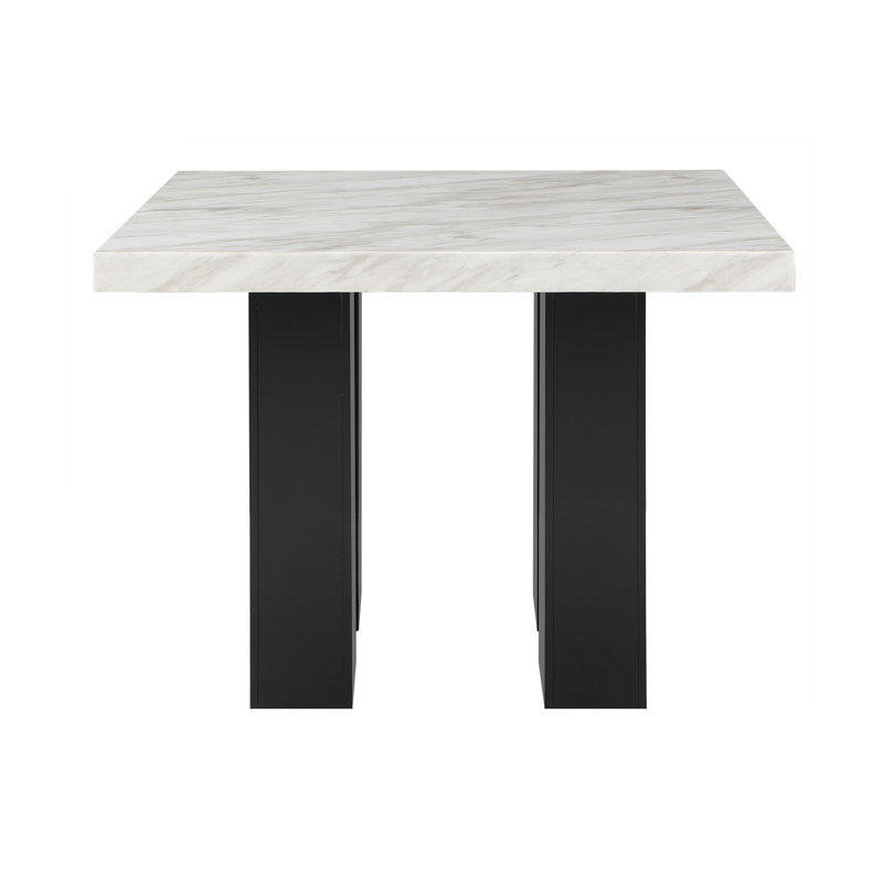 Table de bar blanche MIKHA, Noir