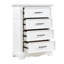 Elegant 4-Drawer Chest Storage Solid Wood Bedroom Furniture 1Pc Vertical Drawers Cabinet