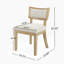 Ensemble de 2 chaises de salle à manger de style campagnard rembourrées avec structure en bois d'hévéa durable et confort moelleux.-624013967