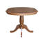 Table de salle à manger avec piédestal et à rallonge en bois massif Ingbert-50962056