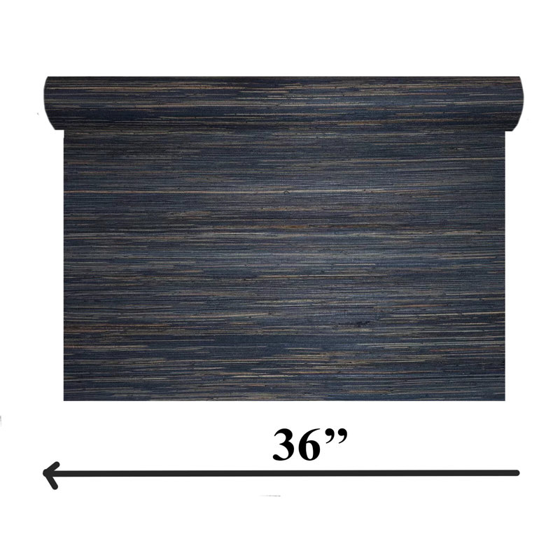 Rouleaux de papier peint texturé moderne bleu marine foncé