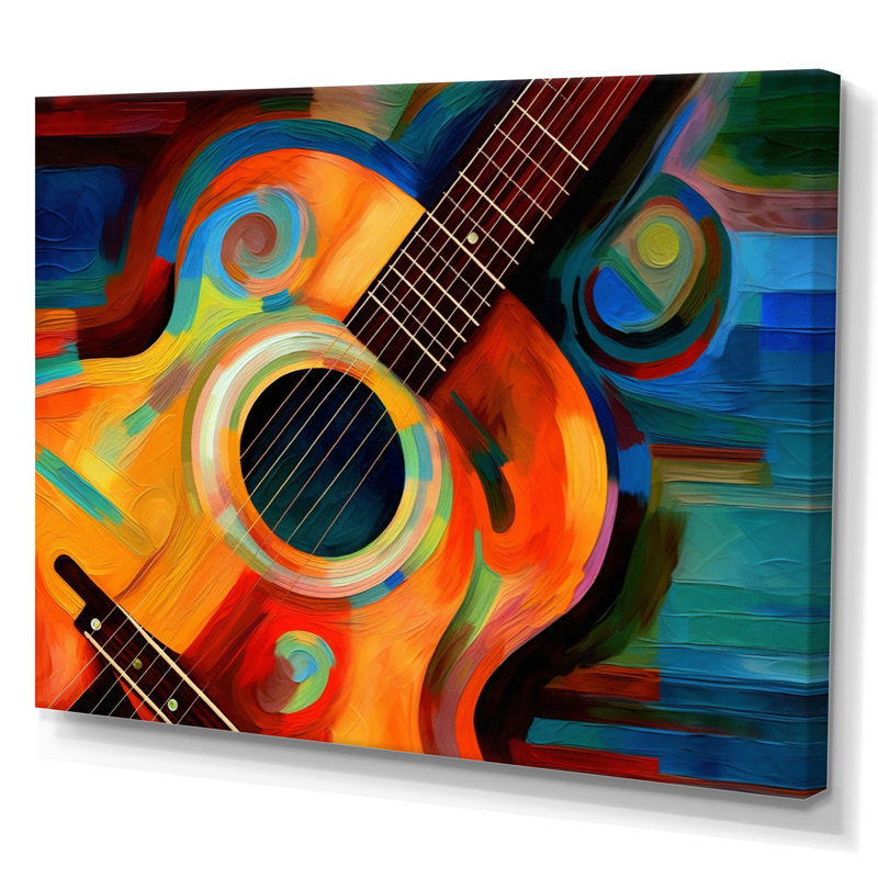 «Music In Color I», reproduction d'art sur toile encadrée, 30" H x 40" W, Toile tendue