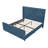 Headboard Corduroy Upholstered Bed Frame with Vertical Stripe Wingback and High Footboard No Box Spring Needed-110127002-137351429