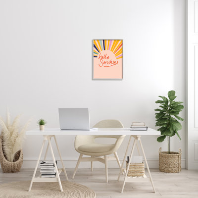 Hello Sunshine - art textuel sur toile