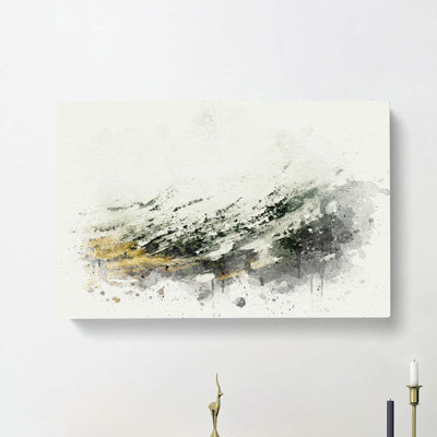 Snow Topped Mountains In Iceland In Abstract - Wrapped Canvas