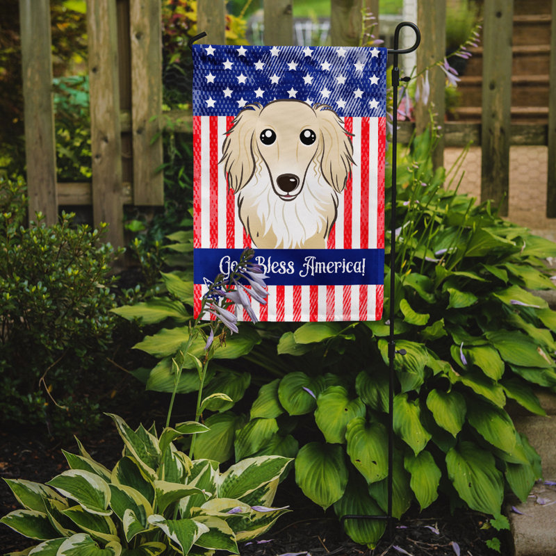 Drapeau de jardin Leighanne, Teckel (crème)