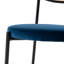 Chaise d'appoint moderne en velours avec dossier en rotin et pieds en métal noir pour la cuisine ou la salle à manger-87915087