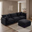 Canapé modulaire en L modulaire, canapé 3 places Cloud Comfort avec repose-pieds mobile et sièges reconfigurables-876194635