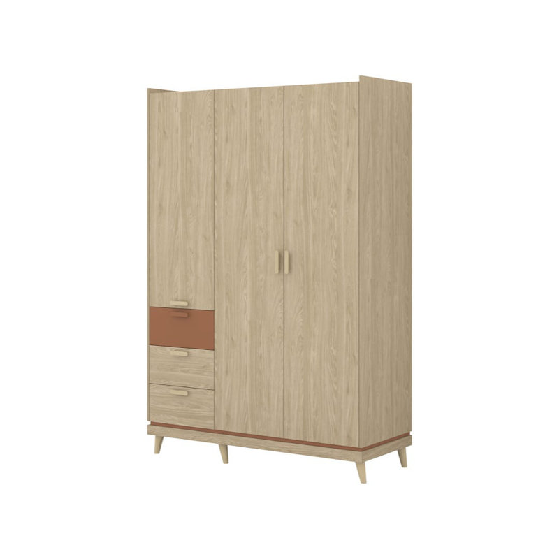 Manufactured Wood Wardrobe, Oiled Oak
