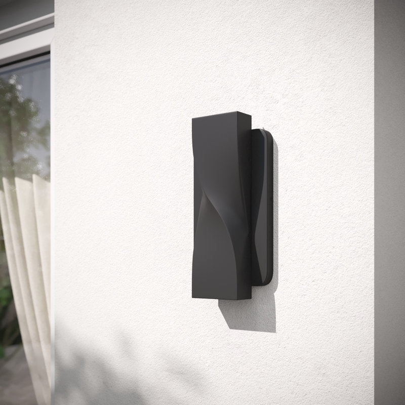 Applique murale à DEL intégrée en aluminium résistant aux intempéries 120 Volts Pharez, Noir