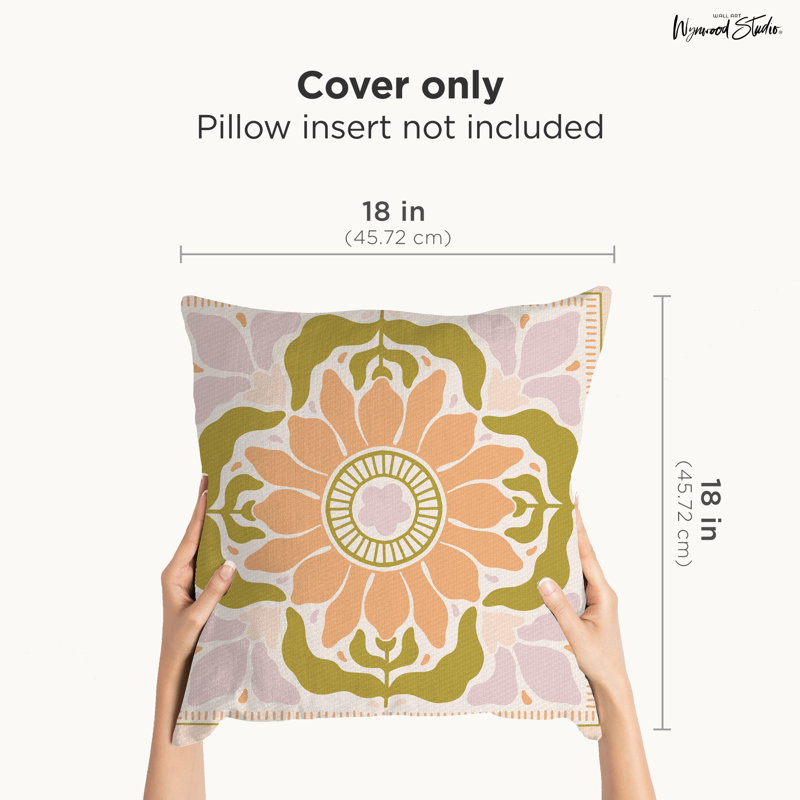 Housse de coussin floral en polyester