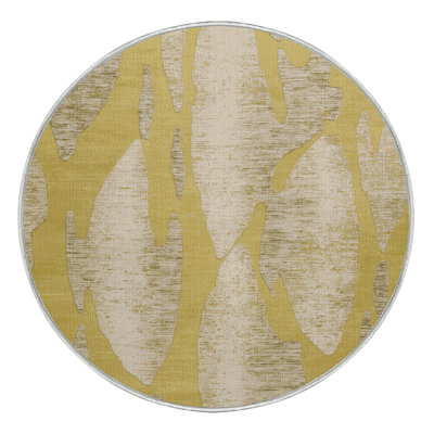 Machine Washable Abstract Beige Area Rug