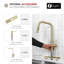 One Hole Single Handle Kitchen Faucet with Pull-Down Sprayer in Brushed Gold-111657744