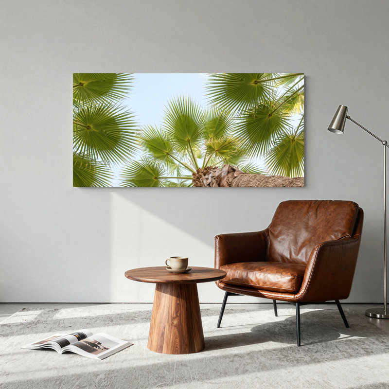 Ensemble de 1 tableau sur toile Palm Sky, L 58 po x H 28 po, Toile tendue