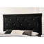 Lit double à panneau double avec tête de lit tapissier à finition noire et capitonnage fascinant pour un tissu moderne et attrayant