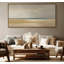 Grande toile murale encadrée, paysage côtier calme avec horizon doux - 60 po x 20 po, 60 po x 30 po-128706128-128706131