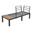 Outdoor Conversation Sets For 4 People L-Shaped Corner Sofa With Wooden Table-1237478193