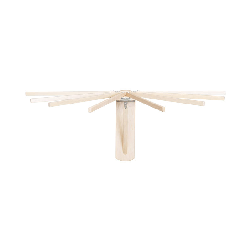 Wall Mounted Clothes Drying Rack - Heavy Duty, Collapsible Laundry Rack For Drying Clothes - Solid Maple Hardwood Foldable Drying Rack