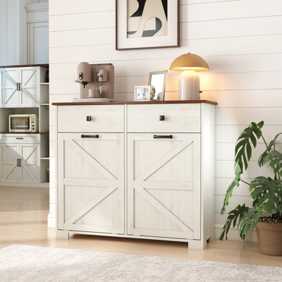 Armoire poubelle Farmhouse Double Tilt Out pour 20 gallons
