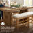 Leannah Polyester Upholstered Bench
