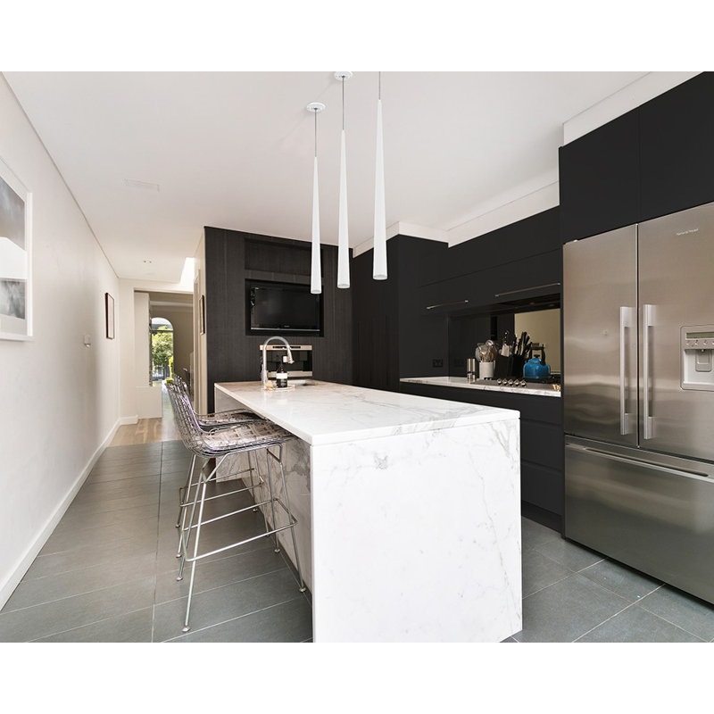 Alabaster Column LED Pendant in Brushed Nickel and White