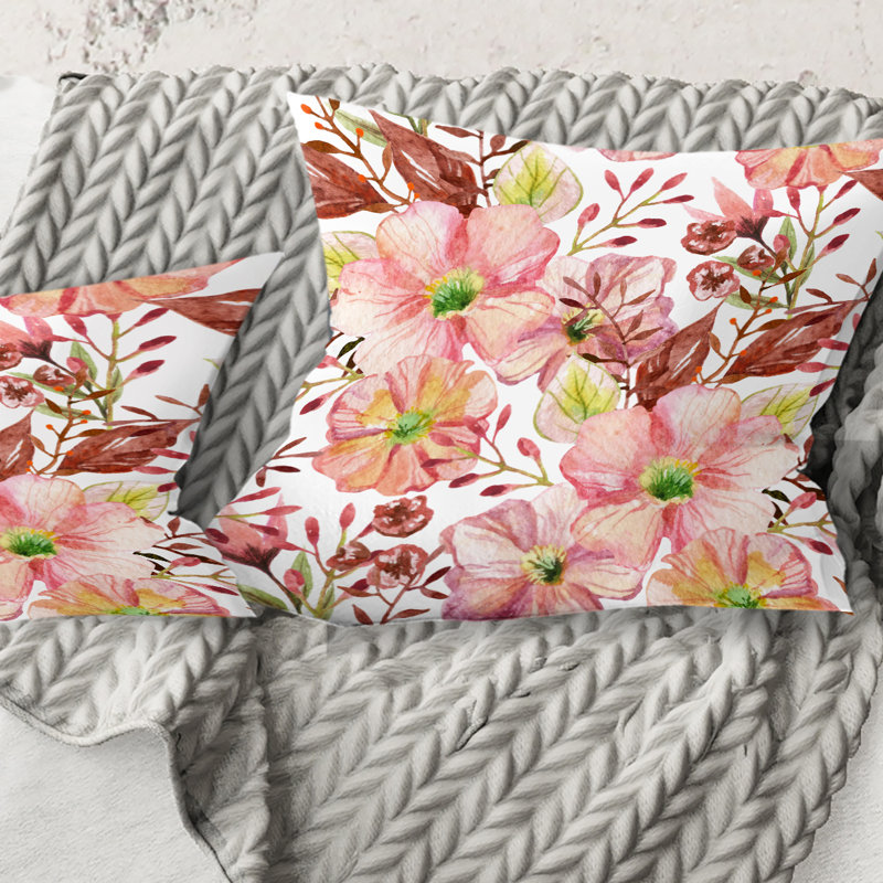 Coussin Floral, 18 po x 18 po