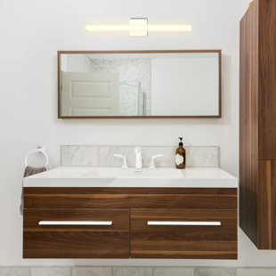 Barre d'éclairage à DEL mince pour meuble-lavabo à fixation murale - barre d'éclairage à DEL à intensité variable - 14,5 W, 3000K, miroir lumineux pour meuble-lavabo à DEL - (24 pouces)