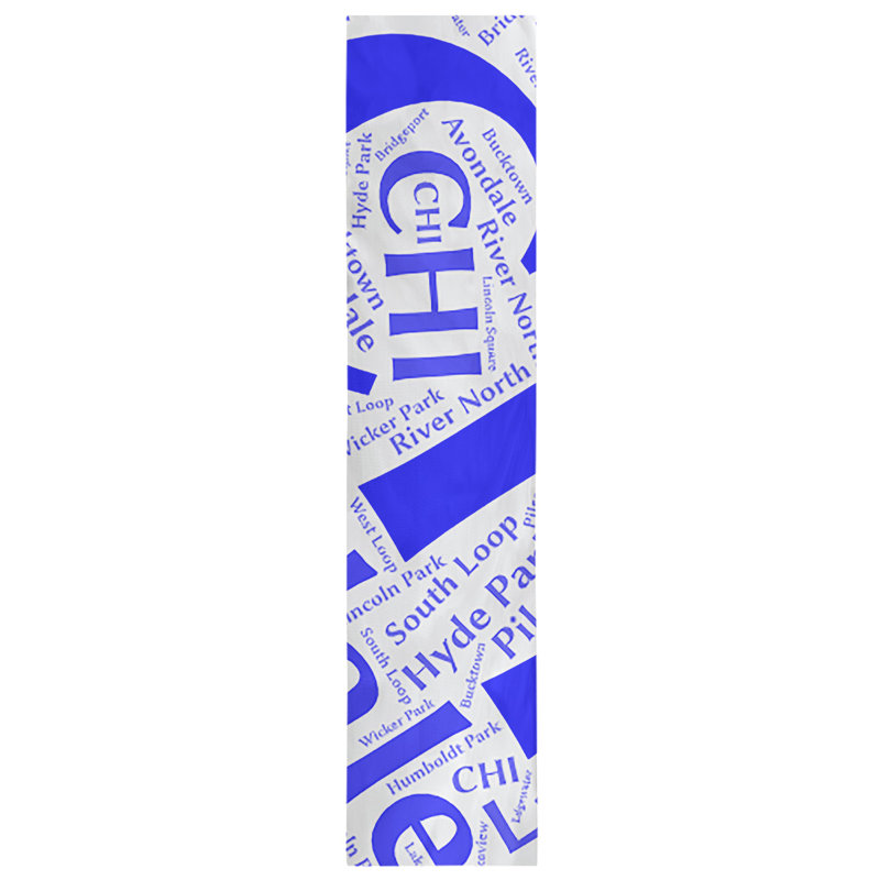 Chemin de table blendtable en coton, 90 po x 16 po, Bleu, Chicago
