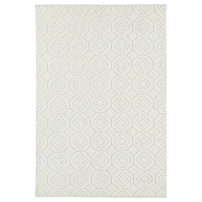 Cream Moroccan Wool Rug - 4'10" x 8'8"