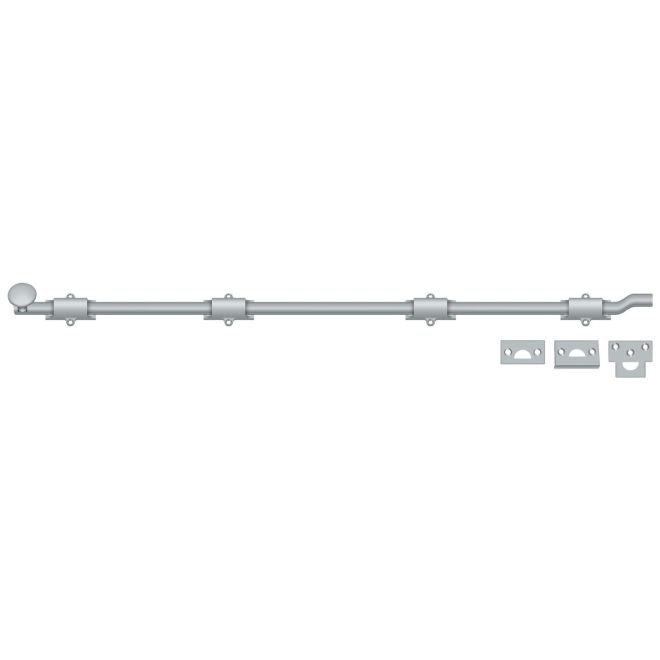 Boulon de surface avec décalage de 42 po Deltana FPG4226D; robuste; finition chrome satiné, Chrome brossé
