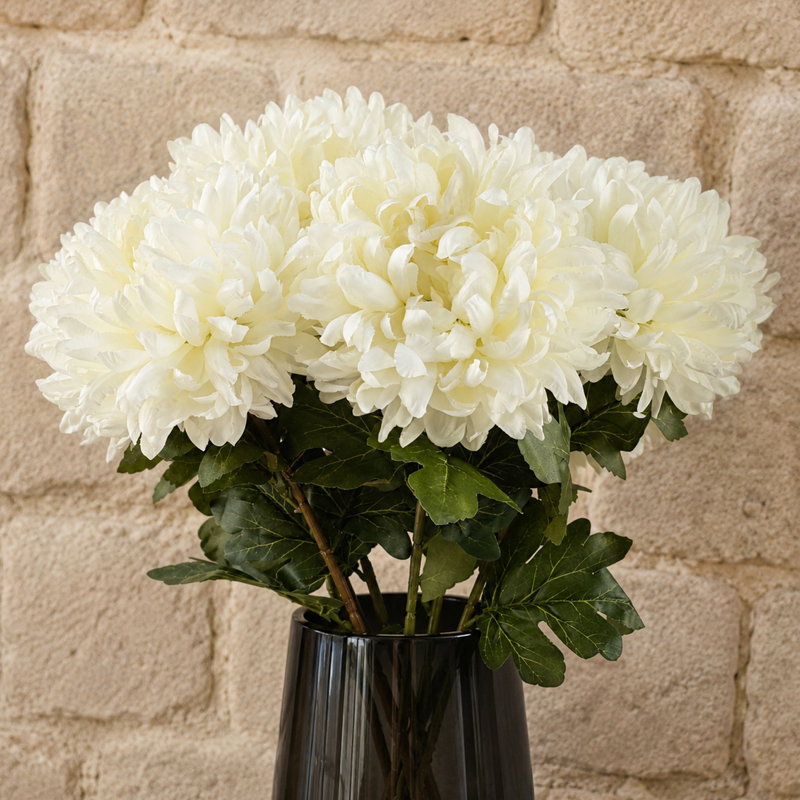Plastic, Silk Artificial Arrangement, White