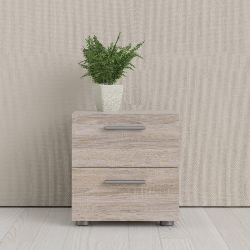 Diamone Bedside Table, Truffle Oak