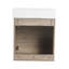 Meuble-lavabo de salle de bain avec lavabo en céramique et bassin de rangement contemporain à surface nettoyable