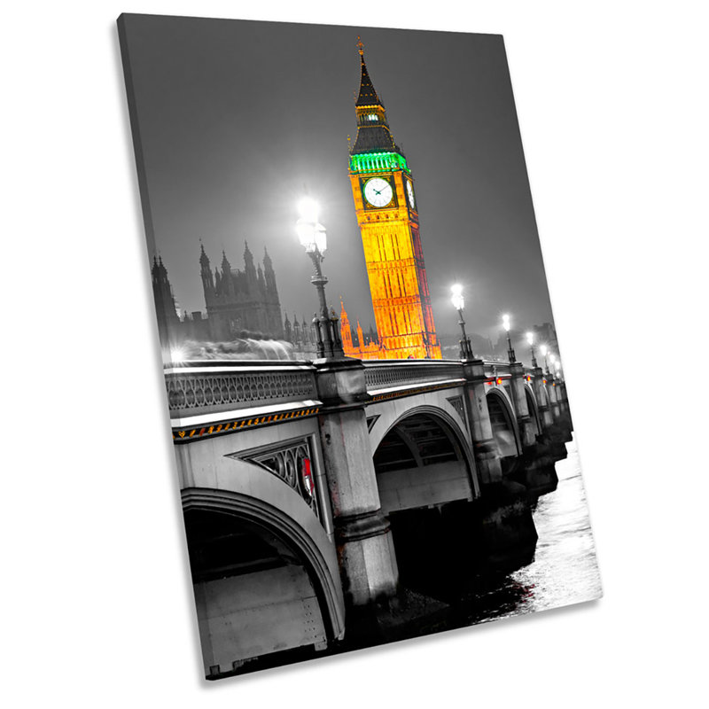 X0357 Big Ben London City - Wrapped Canvas Print, 18cm H x 12cm W