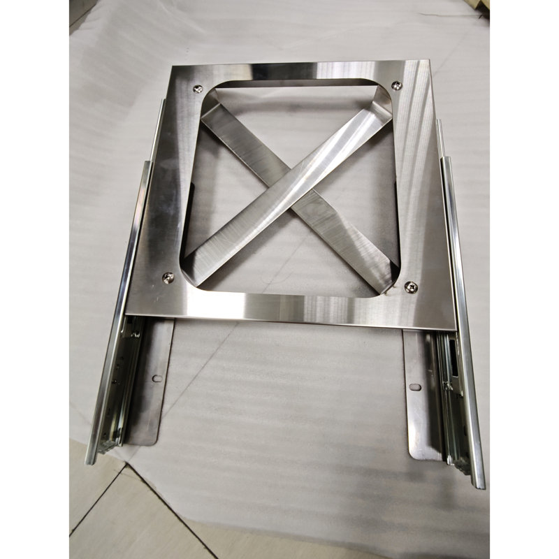 Stainless Steel Gas Cylinder Pallet 6B01 4B03, Material 304#, Soft Close Drawer, Fixed At Cabinet Base, For Sk - 4B03 6B04, Silver, 13.96 Inches Wide, Deep, 1.99 High, 3.96 Lb 304# Material, Pull Out