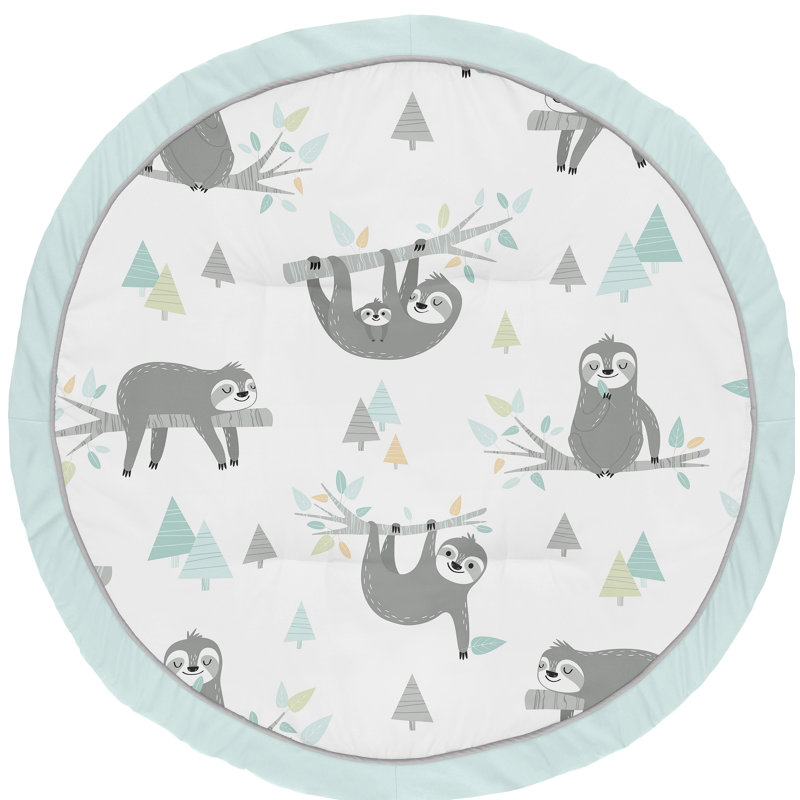 Jeu en tissu aqua et gris Sloth