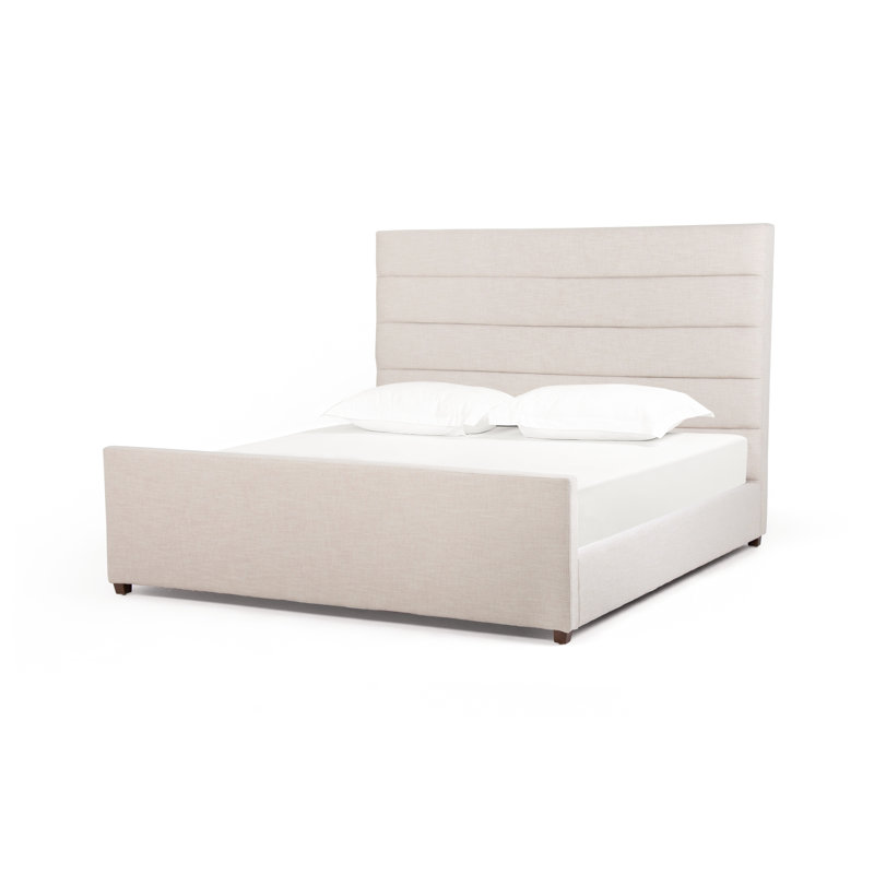 Cagle Upholstered Bed, King, Cambric Ivory