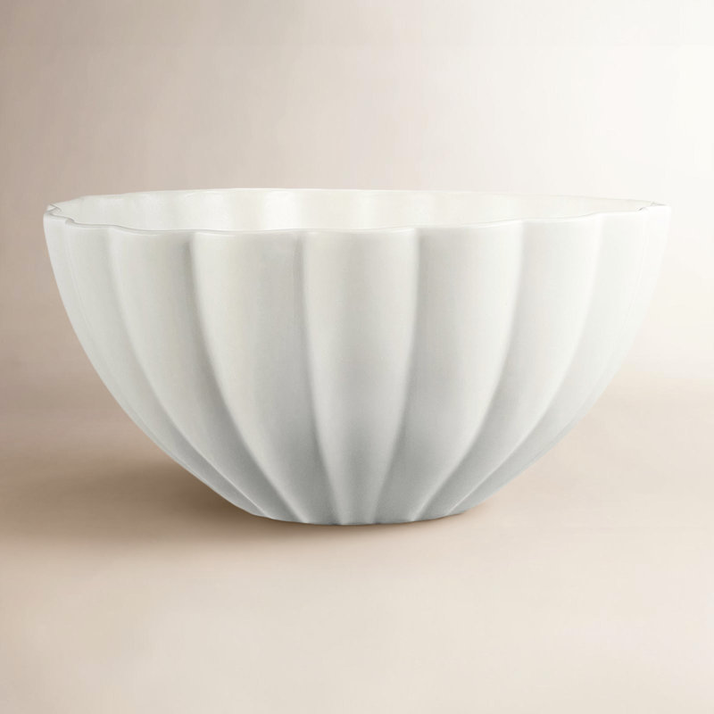 Bol de service rond Canvas Home Lafayette, Blanc