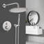 Système de douche rond moderne, pomme de douche à pluie avec douchette, ensemble de robinet de douche-114847418