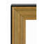 Console Modern Contrast moderne avec structure en bois stratifié et plateau noir