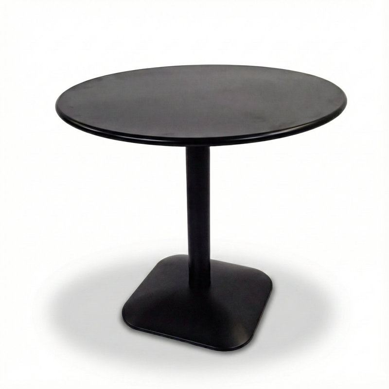 Round Metal Dining Table, Black