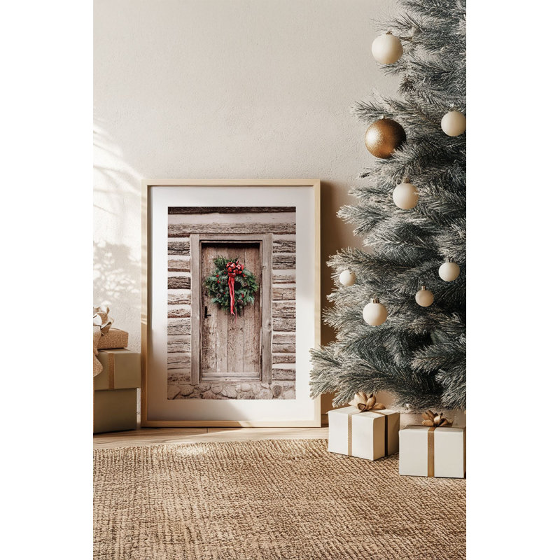 «Festive Christmas», peinture encadrée décorative de 13,0 po x 19,0 po | Cadre 100% bois massif (épaisseur: 0,8 pouce), œuvre d'art 100% MDF | Impression numérique pour des couleurs vives, décoration murale parfaite pour la maison et le bureau