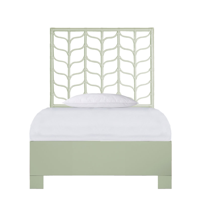 Lit plateforme Ivy, Simple, Vert céleri