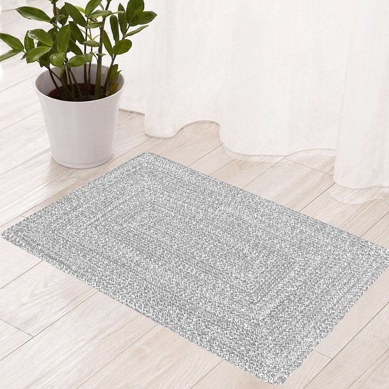 Tapis bohémien réversible en coton naturel, Rectangle 1 pi 75 po x 2 pi 8 po