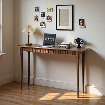 Walnut Narrow Strip Depth 15.74-inch Writing Desk